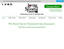 Tablet Screenshot of lovingspoonful.org